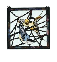 Meyda Green 68387 - 18"W X 18"H Backyard Friends Stained Glass Window