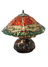 Meyda Black 138101 - 16.5"H Dragonfly Polished Agata Table Lamp