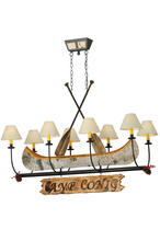 Meyda Black 139745 - 50"L Personalized Canoe 8 LT Chandelier