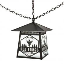 Meyda Black 172002 - 16"Sq Personalized Old Forge Fitness Pendant