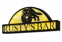 Meyda Black 174058 - 30"W Personalized Rusty's Bar Sign