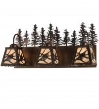 Meyda Black 190057 - 28" Wide Spruce Pine 3 Light Vanity Light