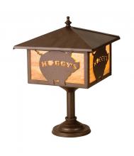 Meyda Black 19410 - 10" Square Personalized Hoggy's Bar Top Lamp