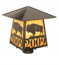 Meyda Black 250013 - 12" Square Personalized Buffalo Post Mount