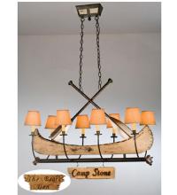 Meyda Black 26977 - 48"L Personalized Canoe 8 LT Chandelier