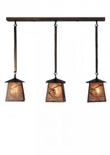 Meyda Black 82389 - 36" Long Whispering Pines 3 LT Island Pendant