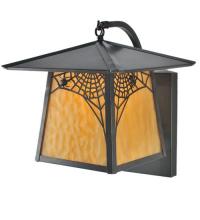 Meyda Black 99459 - 12" Wide Stillwater Spider Web Curved Arm Wall Sconce