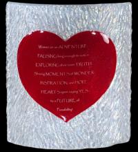 Meyda Yellow 114106 - 7" Wide Personalized Heart Panel