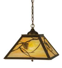 Meyda Yellow 118569 - 16"Sq Whispering Pines Pendant