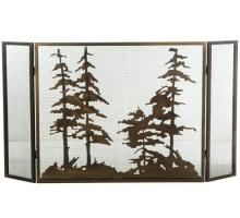 Meyda Yellow 126060 - 56"W X 30"H Tall Pines Fireplace Screen