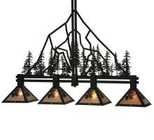 Meyda Yellow 132767 - 60" Long Tall Pines 4 Light Island Pendant