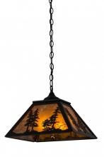 Meyda Yellow 133566 - 16" Square Tall Pines Pendant