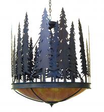 Meyda Yellow 140717 - 30" Wide Tall Pines Inverted Pendant