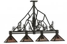 Meyda Yellow 143959 - 60" Long Tall Pines 4 Light Island Pendant