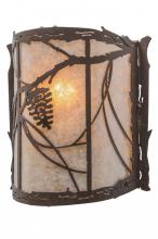 Meyda Yellow 145311 - 9"W Whispering Pines Wall Sconce