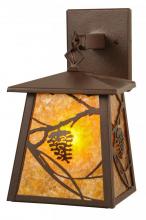 Meyda Yellow 146819 - 7"W Whispering Pines Lantern Wall Sconce