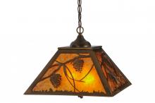 Meyda Yellow 152029 - 16"Sq Whispering Pines Pendant