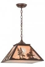 Meyda Yellow 153998 - 16"Sq Tall Pines Pendant