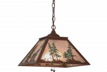 Meyda Yellow 154496 - 16" Square Tall Pines Pendant