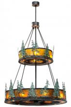 Meyda Yellow 156087 - 55" Wide Tall Pines Two Tier Chandel-Air