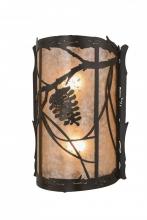 Meyda Yellow 157666 - 10"W Whispering Pines Wall Sconce