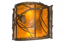 Meyda Yellow 165158 - 12"W Whispering Pines Wall Sconce