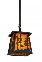 Meyda Yellow 166497 - 7"Sq Tall Pines Pendant