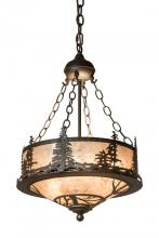 Meyda Yellow 175906 - 16"W Tall Pines Inverted Pendant