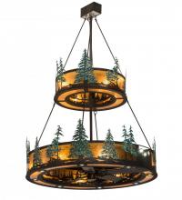 Meyda Yellow 192444 - 55" Wide Tall Pines Two Tier Chandel-Air