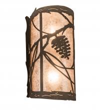 Meyda Yellow 200851 - 8" Wide Whispering Pines Left Wall Sconce