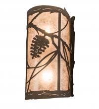 Meyda Yellow 200852 - 8" Wide Whispering Pines Wall Sconce