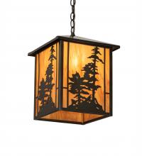 Meyda Yellow 204739 - 11.5" Square Tall Pines Pendant