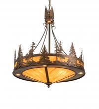 Meyda Yellow 215159 - 30" Wide Tall Pines Inverted Pendant