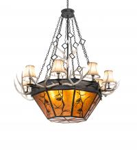 Meyda Yellow 218692 - 60" Wide Whispering Pines Antler 8 Light Chandelier