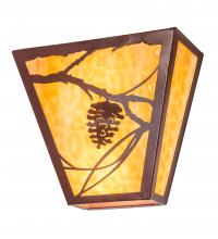 Meyda Yellow 225720 - 13" Wide Whispering Pines Wall Sconce