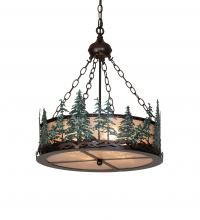 Meyda Yellow 226960 - 22" Wide Tall Pines Inverted Pendant