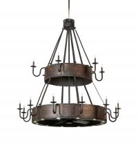 Meyda Yellow 227743 - 74" Wide Costello 18 Light Two Tier Chandel-Air