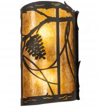 Meyda Yellow 227983 - 8" Wide Whispering Pines Wall Sconce