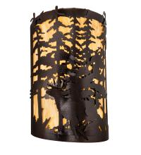 Meyda Yellow 229318 - 12" Wide Tall Pines Deer Wall Sconce