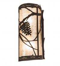 Meyda Yellow 237165 - 6" Wide Whispering Pines Left Wall Sconce