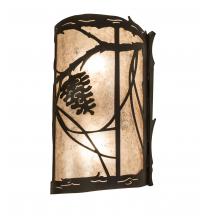 Meyda Yellow 238002 - 8" Wide Whispering Pines Left Wall Sconce