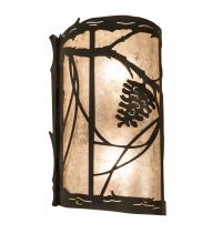 Meyda Yellow 238003 - 8" Wide Whispering Pines Right Wall Sconce