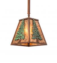 Meyda Yellow 240017 - 10" Square Tall Pines Pendant