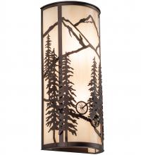 Meyda Yellow 243640 - 8" Wide Tall Pines Mountain Biker Wall Sconce