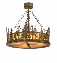 Meyda Yellow 244121 - 23" Wide Tall Pines Inverted Pendant