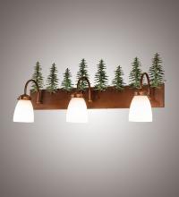 Meyda Yellow 247392 - 28" Wide Tall Pines 3 Light Vanity Light