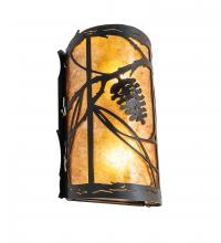 Meyda Yellow 247903 - 8" Wide Whispering Pines Left Wall Sconce