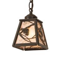 Meyda Yellow 249659 - 5" Square Whispering Pines Mini Pendant