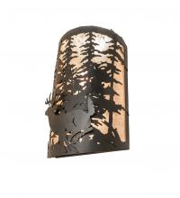 Meyda Yellow 251455 - 12" Wide Tall Pines Deer Wall Sconce