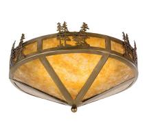 Meyda Yellow 26388 - 16" Wide Tall Pines Flushmount